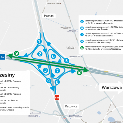 Utrudnienia w ruchu na węźle Krzesiny – Poznań